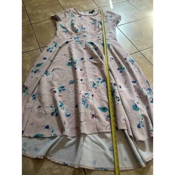 Lane Bryant 16 MIDI Floral Dress Pink - Picture 2 of 5